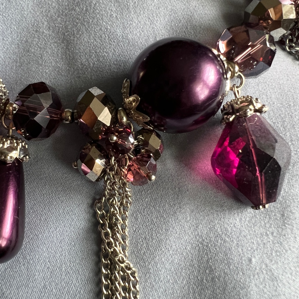 Elegant Purple Beaded Necklace
